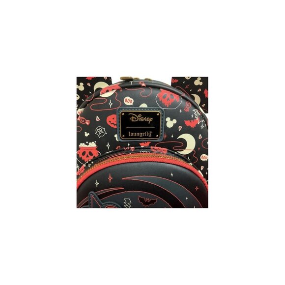Loungefly Disney Mickey & Minnie Halloween Ears Glow-in-the-Dark Mini Backpack - Picture 7 of 8
